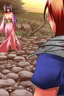 Busty purple haired hottie getting her pussy slammed - Anime Illustrated