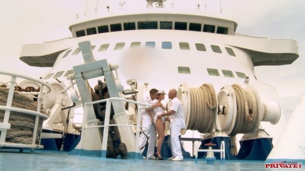 Cindy Works aboard the Cruise Ship and Spots Two Guys for a Threesome - Private