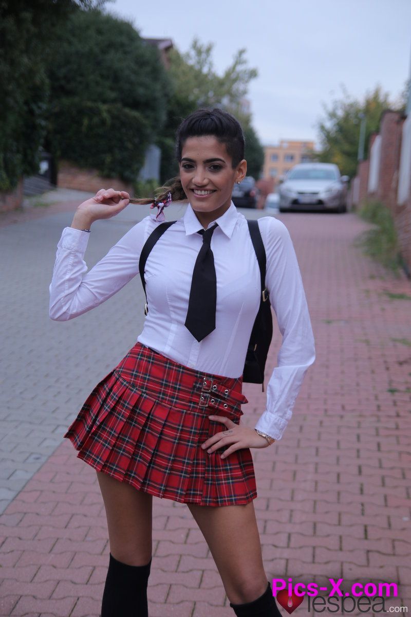 Maid fucks teen in school uniform - Lesbea - Image 1