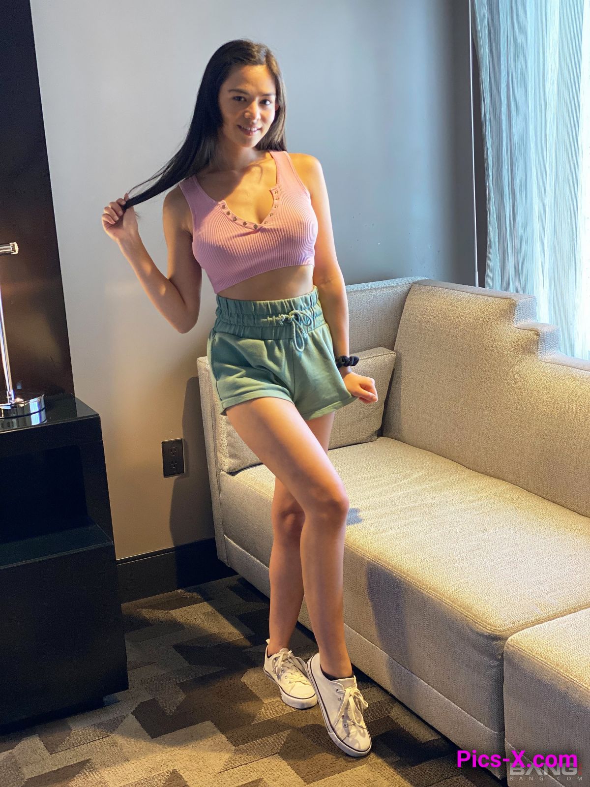 Scarlett Alexis Flashes In Public And Gets Drilled In A Hotel Room - Image 1