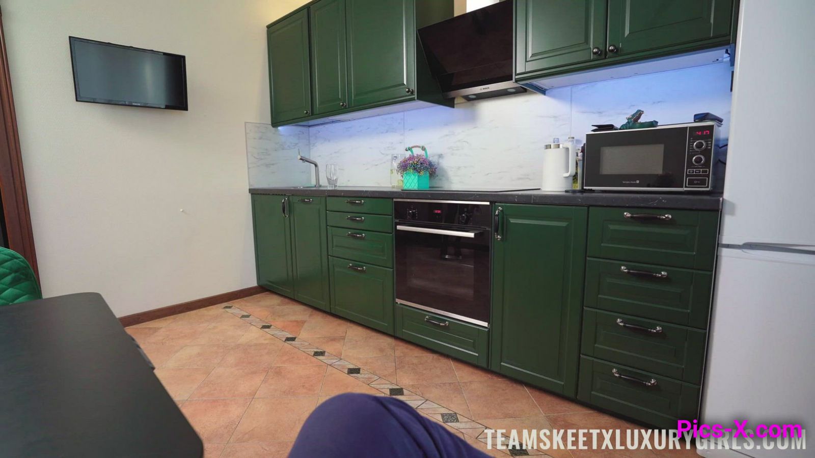 Teasing In The Kitchen - TeamSkeet X Luxury Girl - Image 1